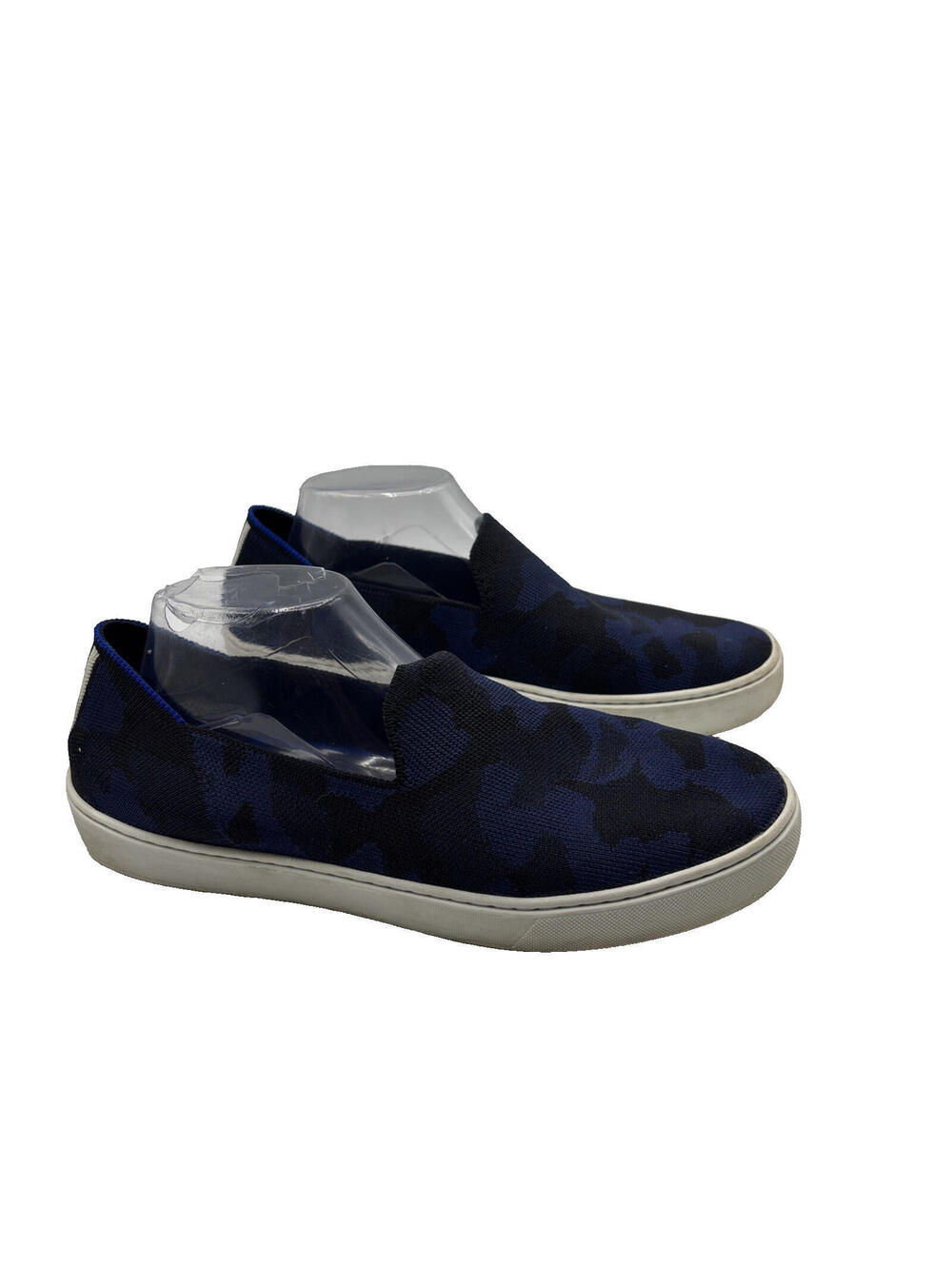 Rothy's Sneakers 10.5 Women's Blue BlackCamo Print Slip On Casual Comfort Loafer